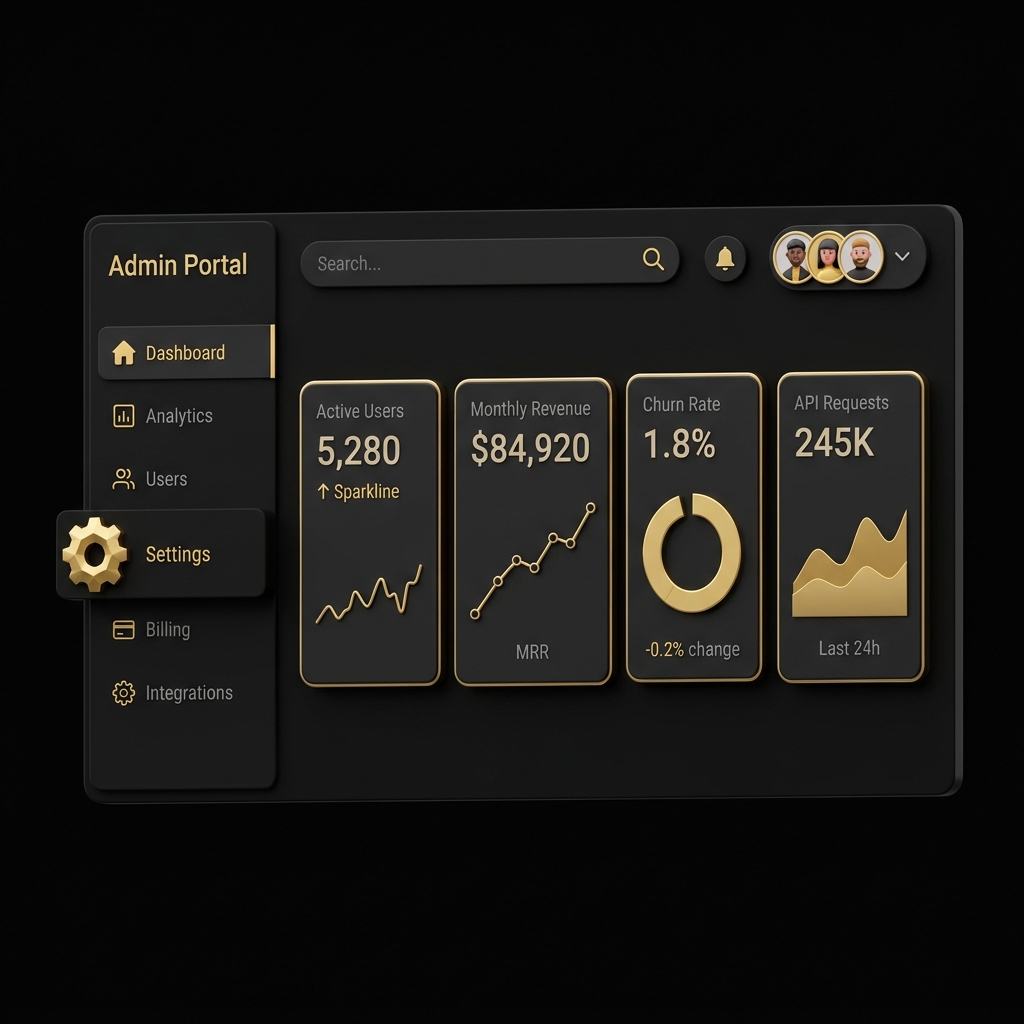KazoR Tam Custom Dashboard Mockup 3
